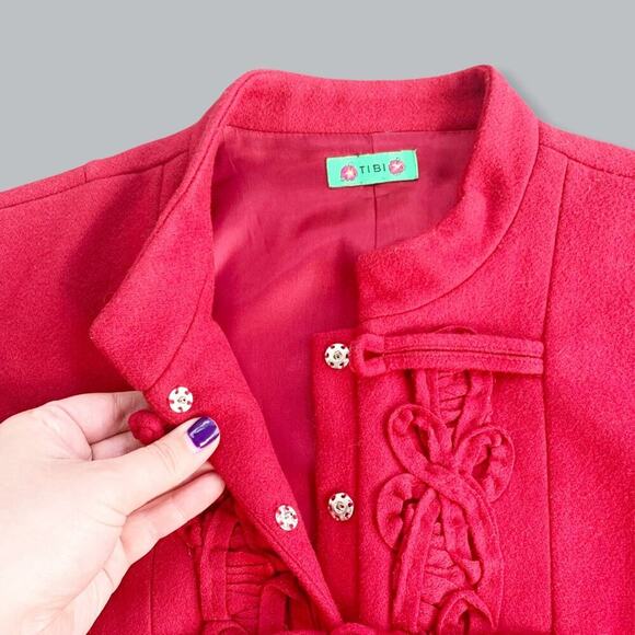 Tibi Ornate Vintage Wool Blazer Jacket Button Snaps Military Style M {See Note} - Picture 9 of 16